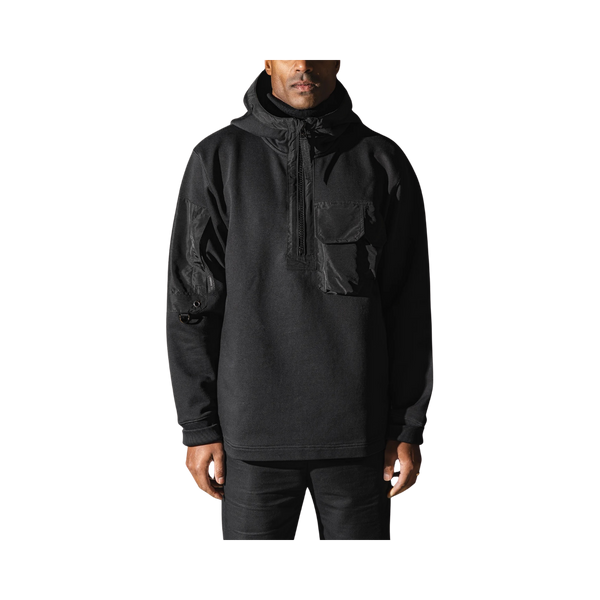 Half Zip Hoodie - Black