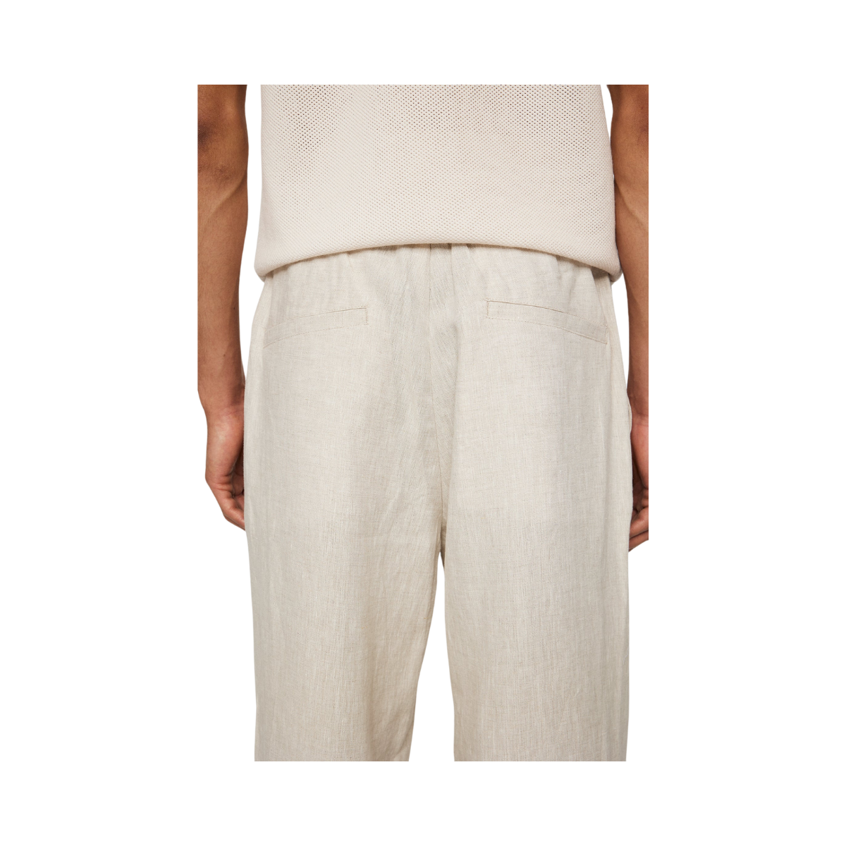 Noah Drape Linen Pants - Moonbeam