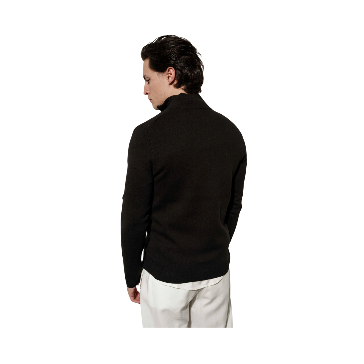 Leo Half Zip Knit - Black