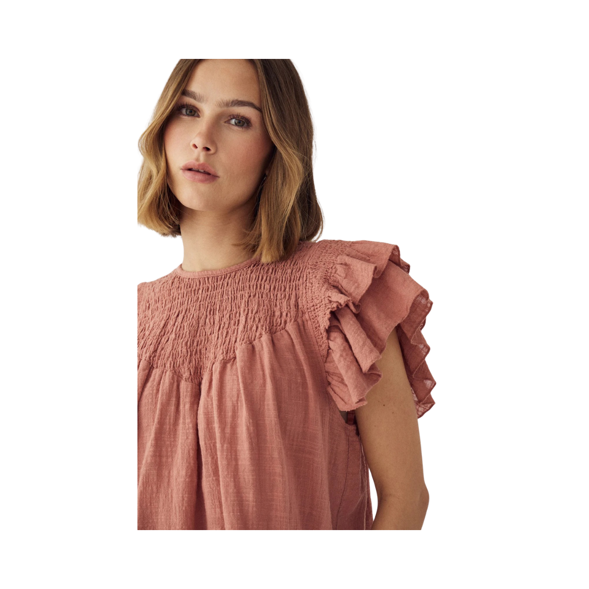 N-MAURA BLOUSE - RED CLAY