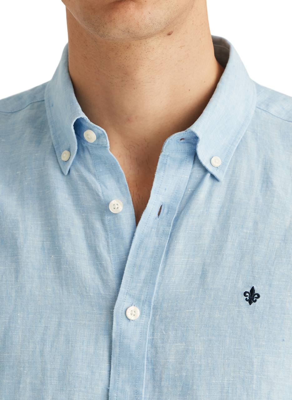 Douglas Linen Shirt - Blue