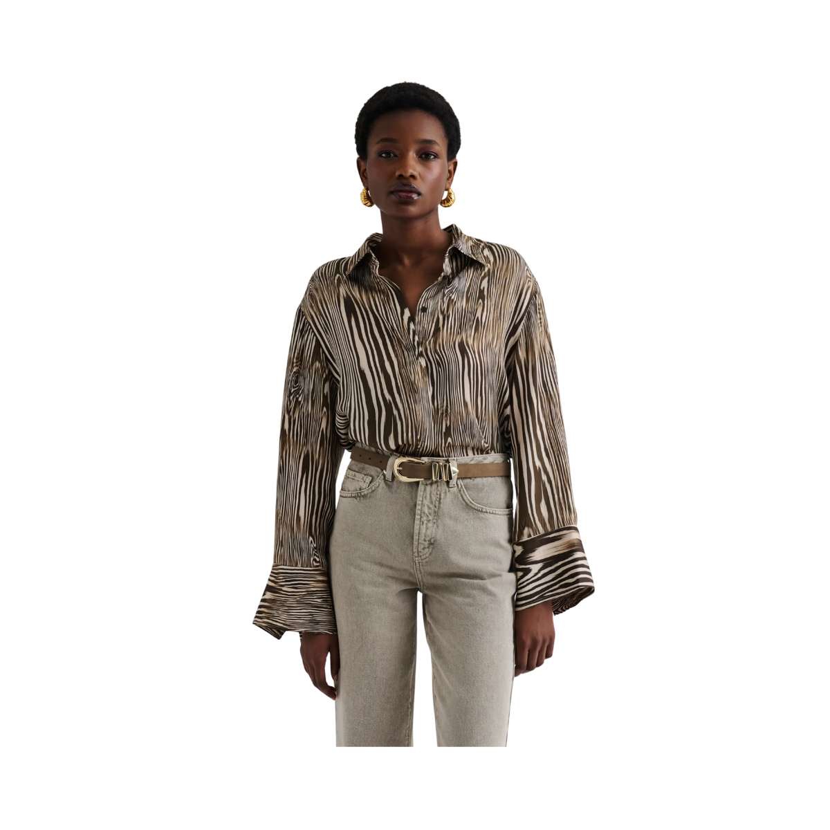 Emaline Slits Detail shirt - Moire