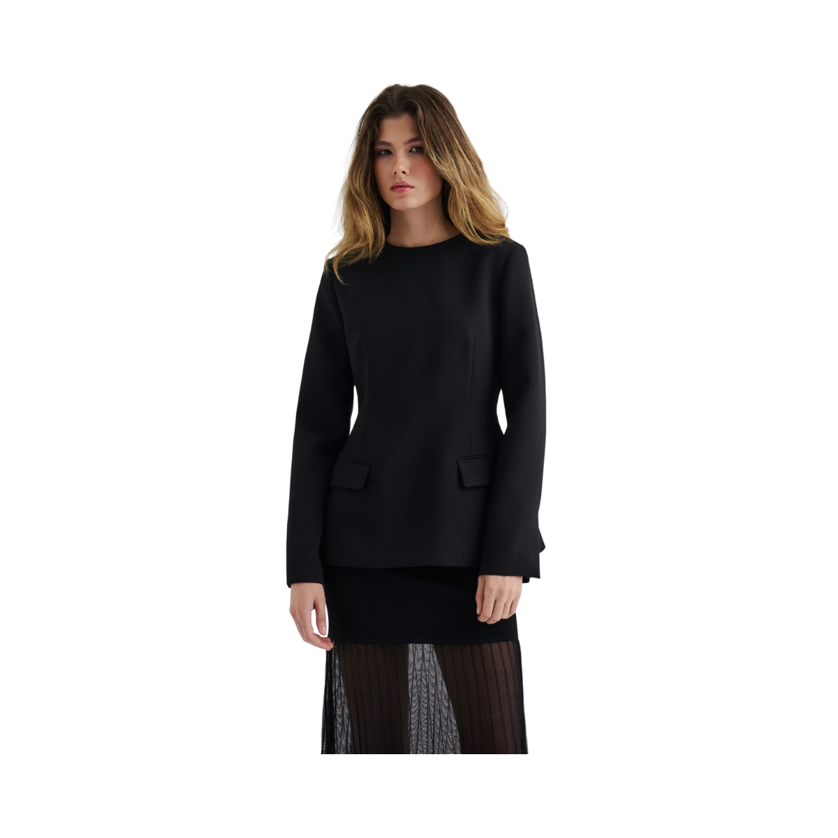 Athina Tailored Long Sleeve - Black