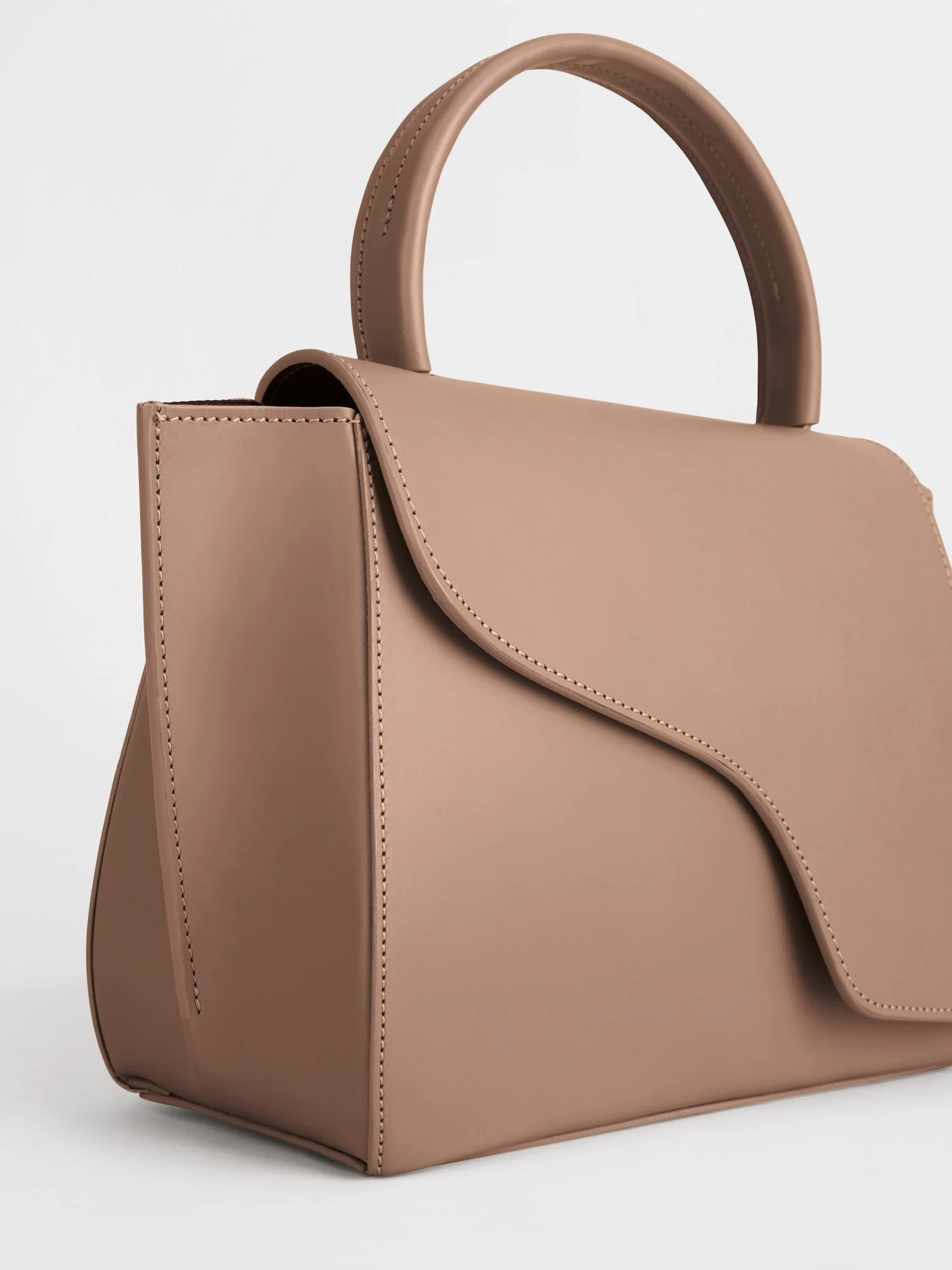 Arezzo Leather Handbag - Beige