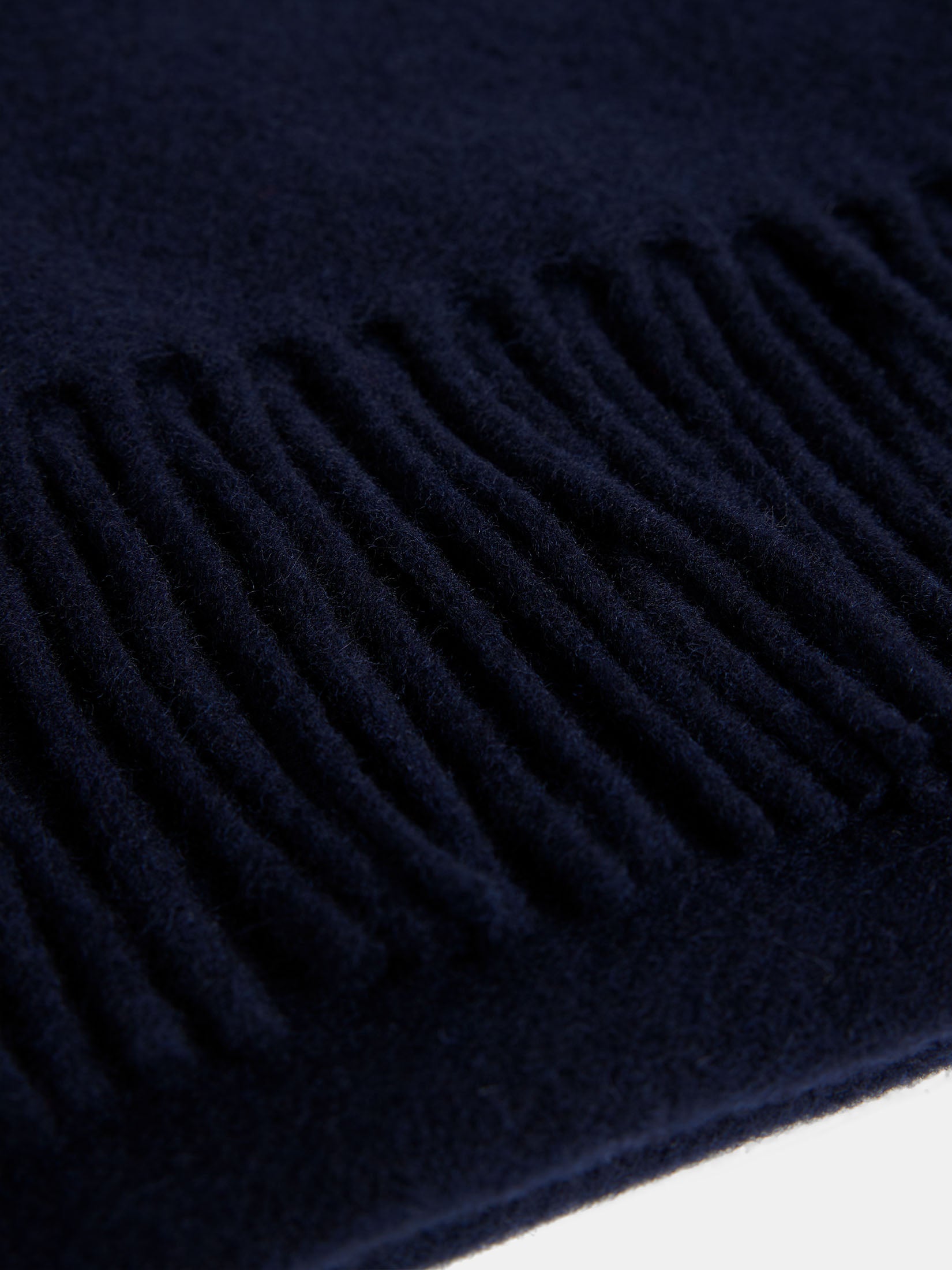 Champ Solid Wool Scarf - Navy