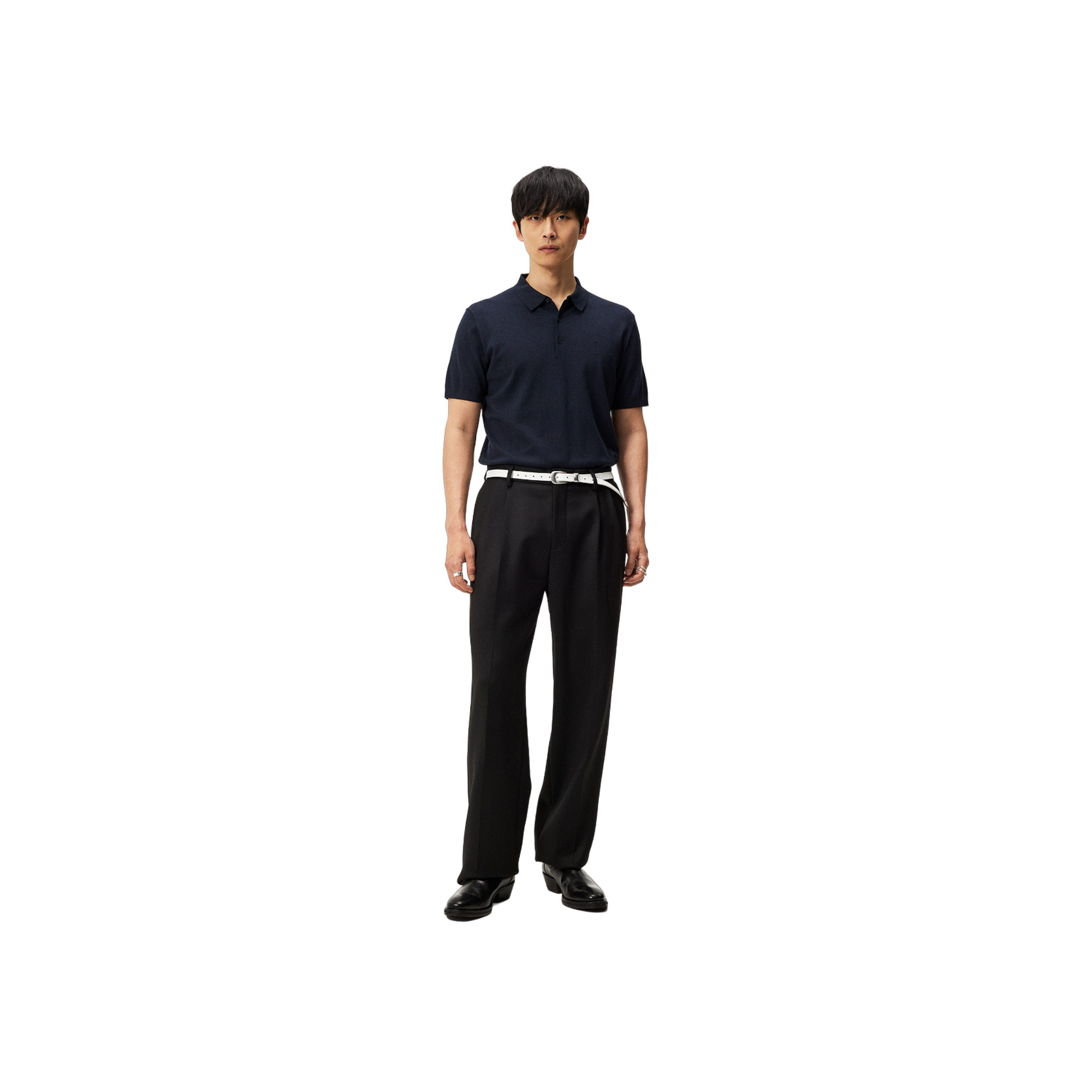 Ridge Rayon Silk Polo - Navy