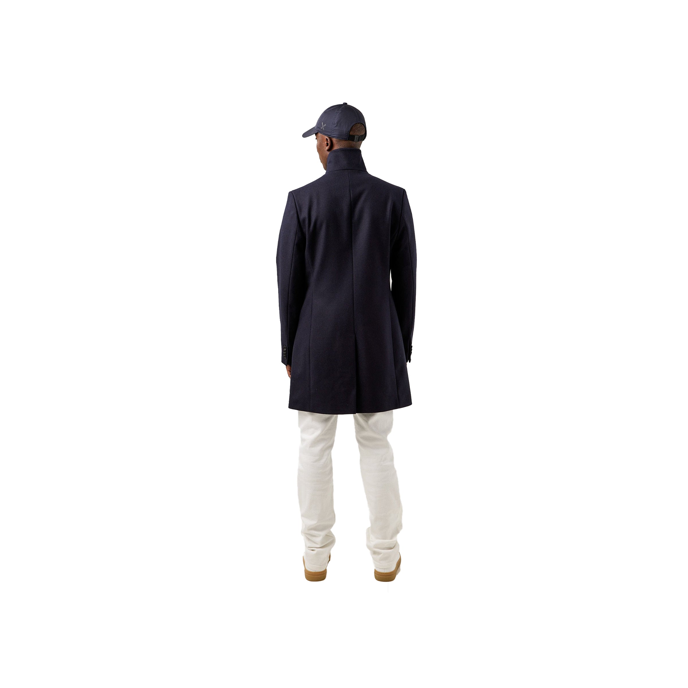 Holger Compact Melton coat - Blue