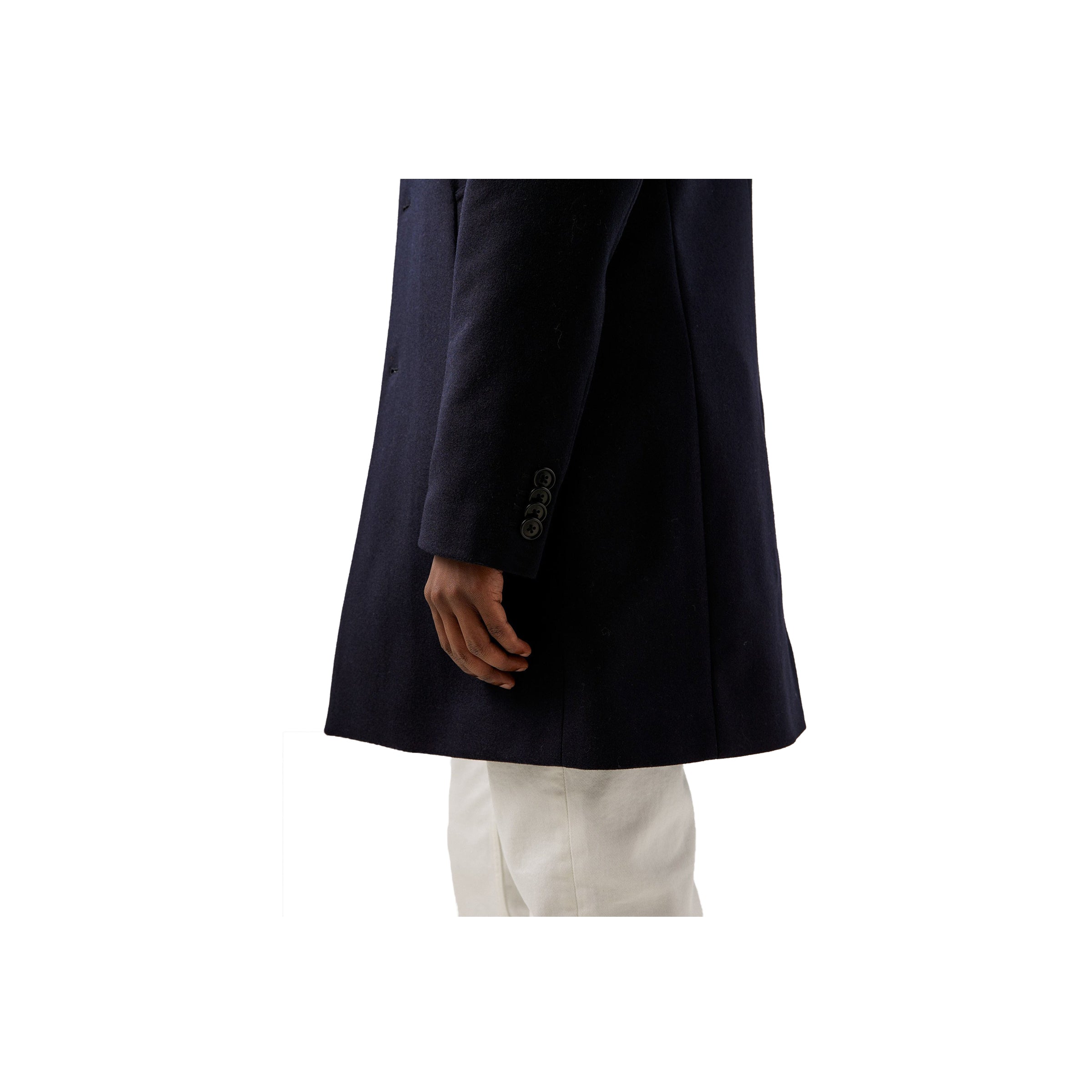 Holger Compact Melton coat - Blue