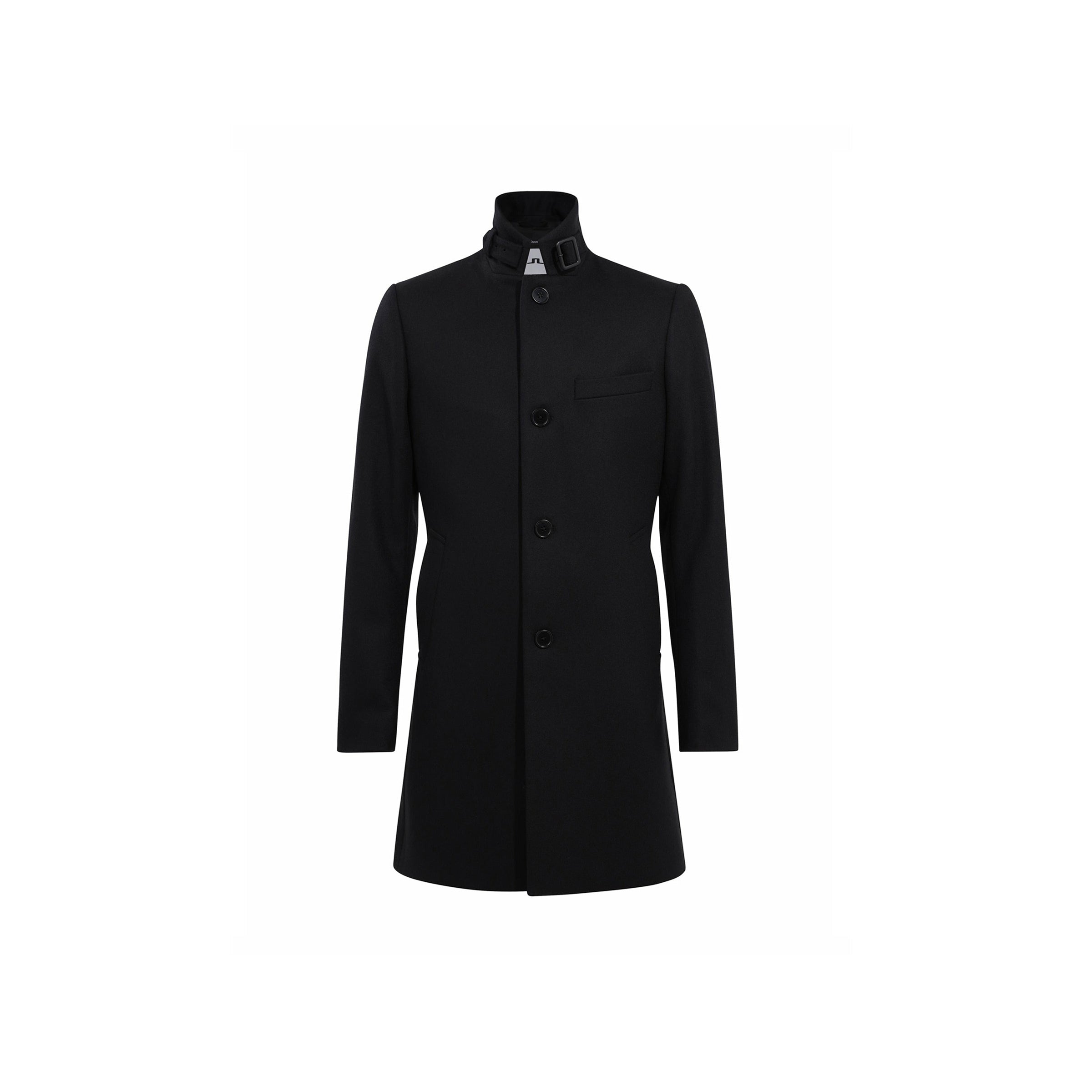 Holger Compact Melton coat - Black