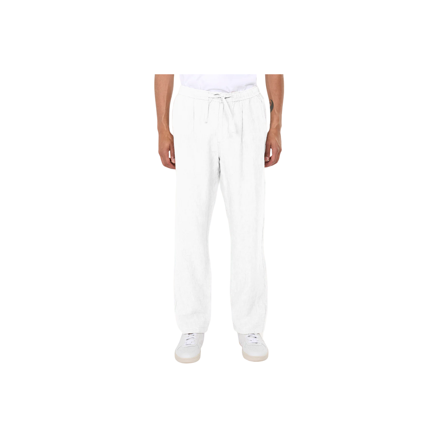 Loose linen pants - Bright White