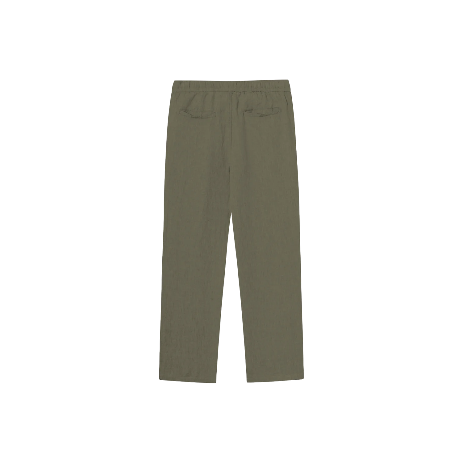 Loose linen pants - Burned Olive