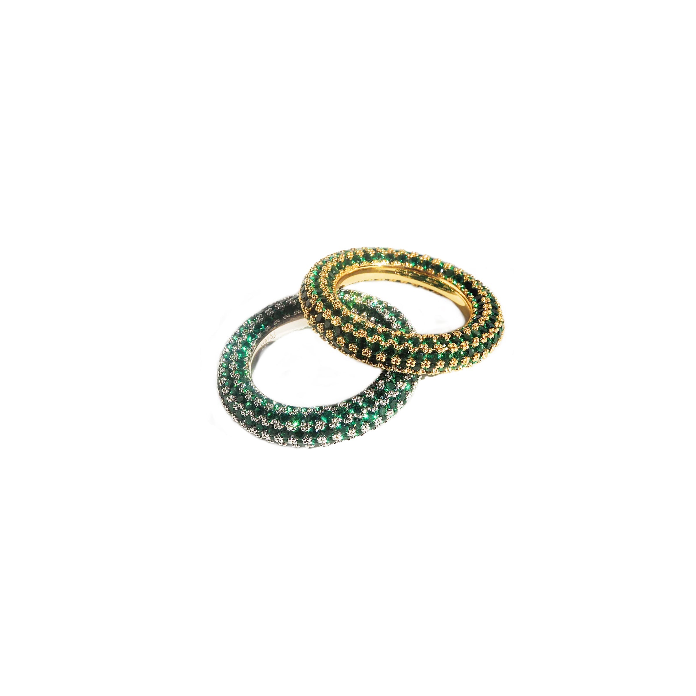 Pave Amalfi Ring - Green