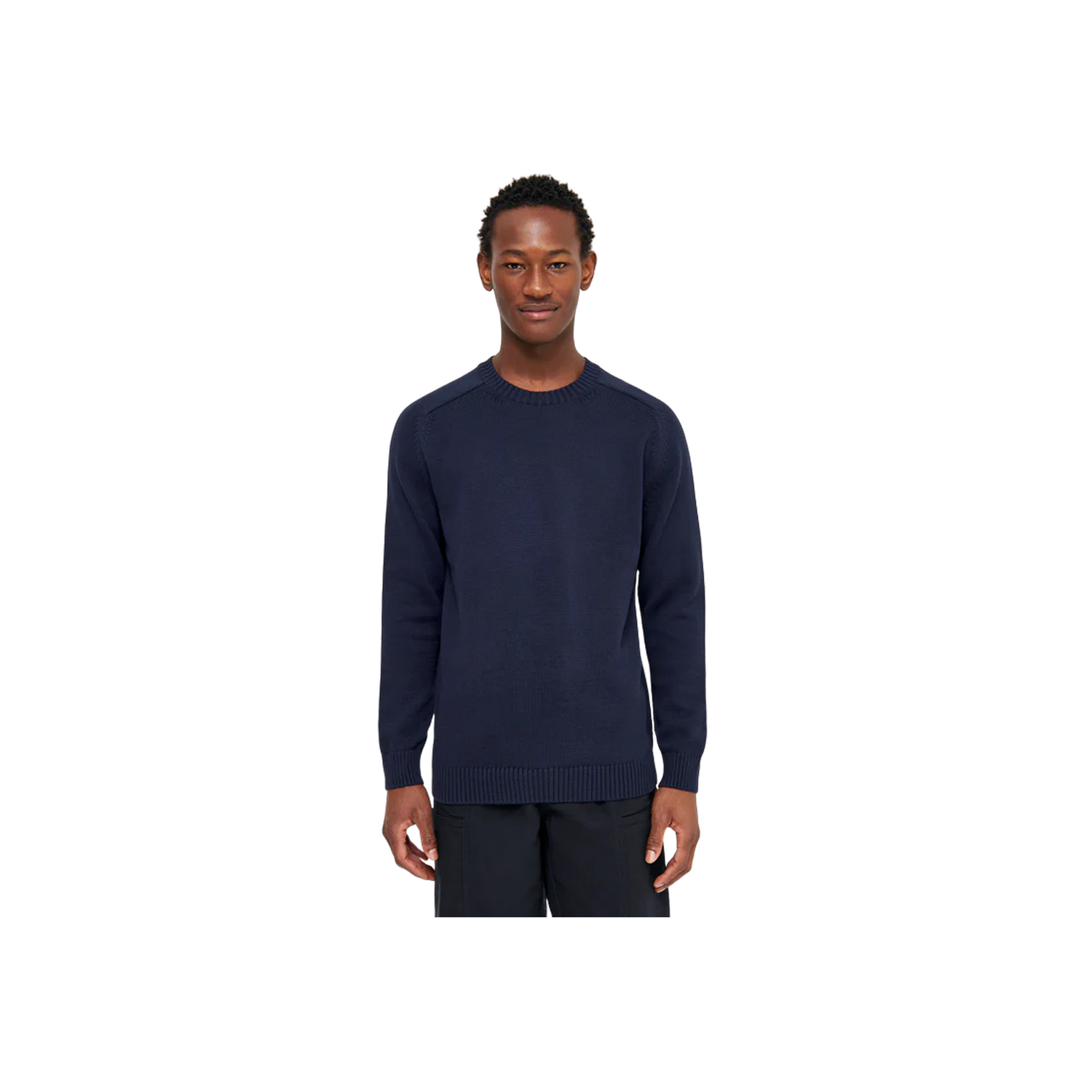 Plain Knitted Crewneck - Night Sky