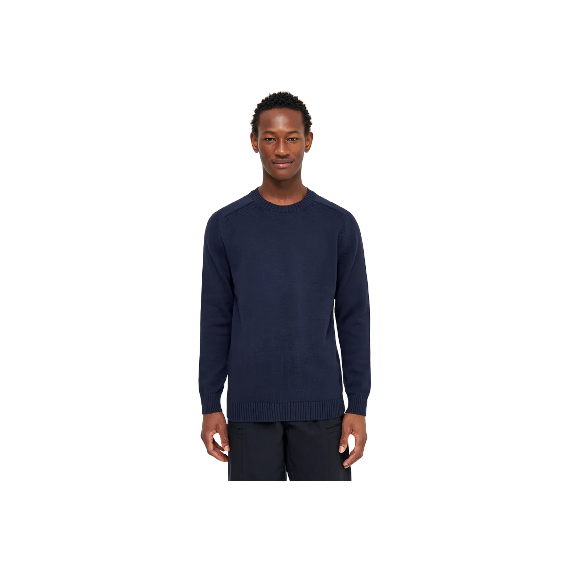 Plain Knitted Crewneck - Night Sky