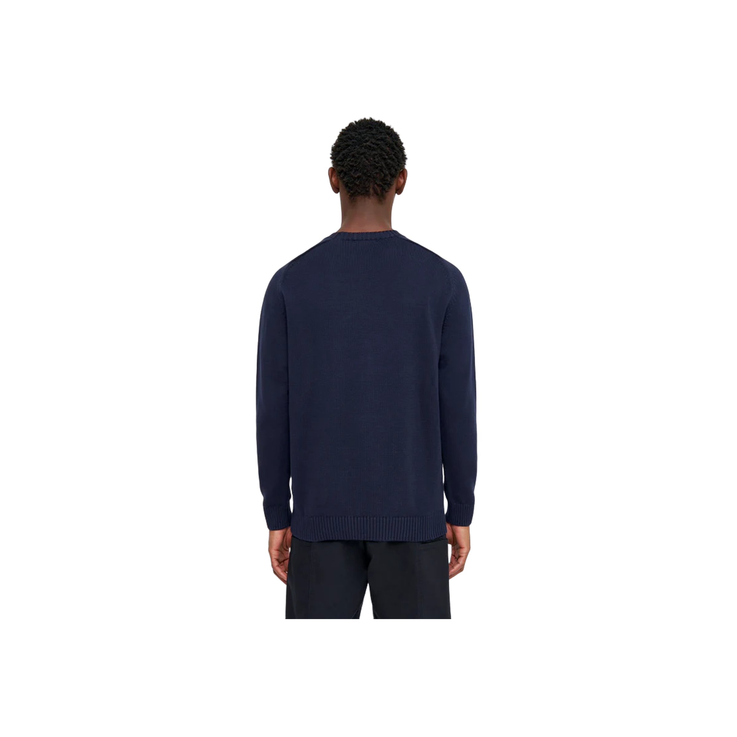 Plain Knitted Crewneck - Night Sky
