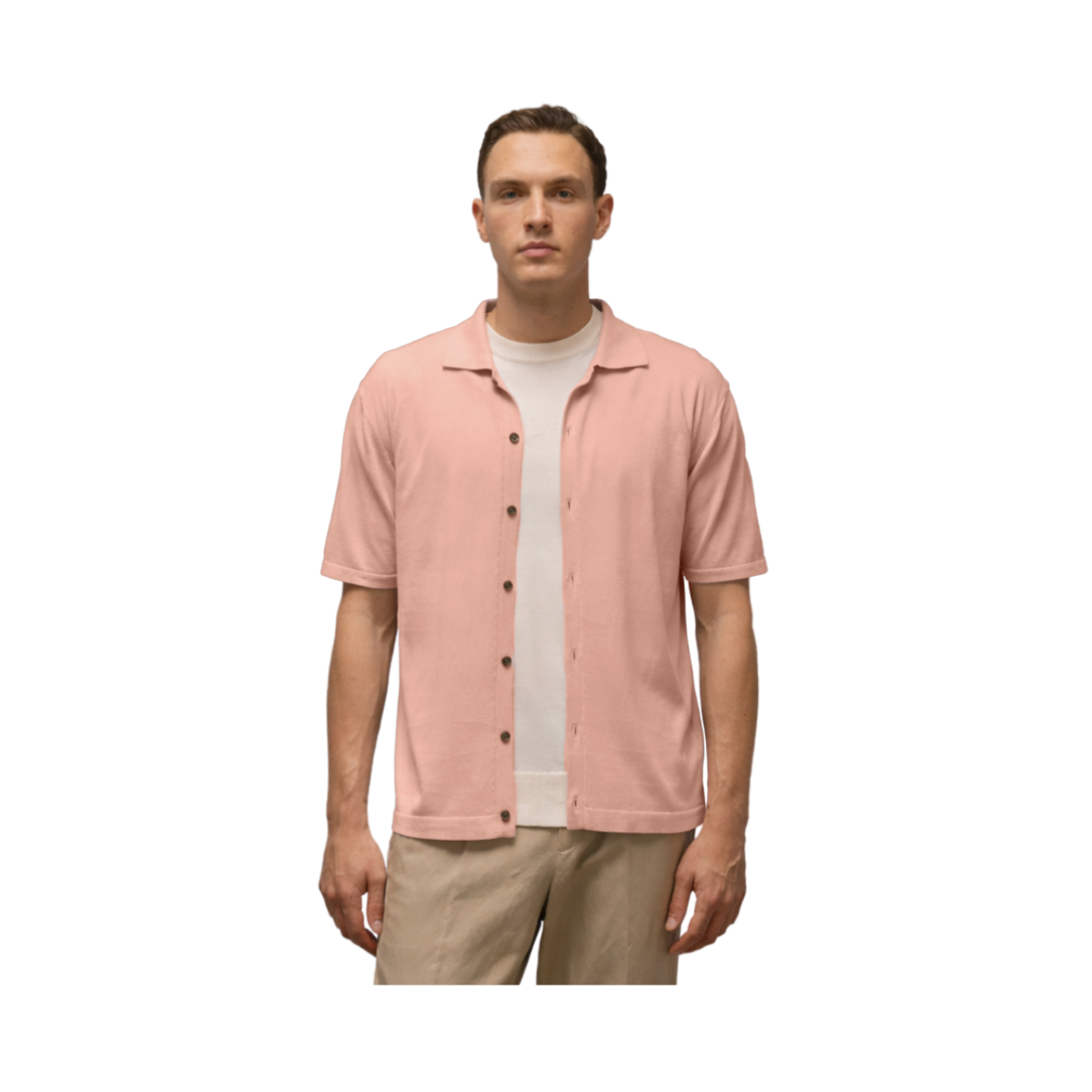 Camicia Corta Cotone Pettinato - Shell