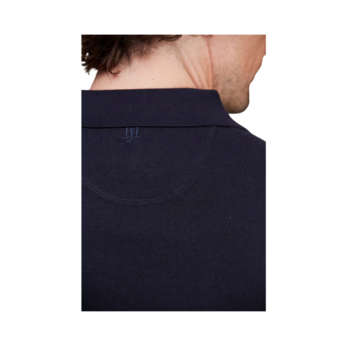 POLO COLLAR KNIT SH. SL - NAVY