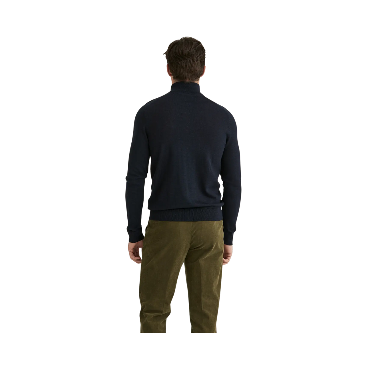 Merino John Zip - Navy