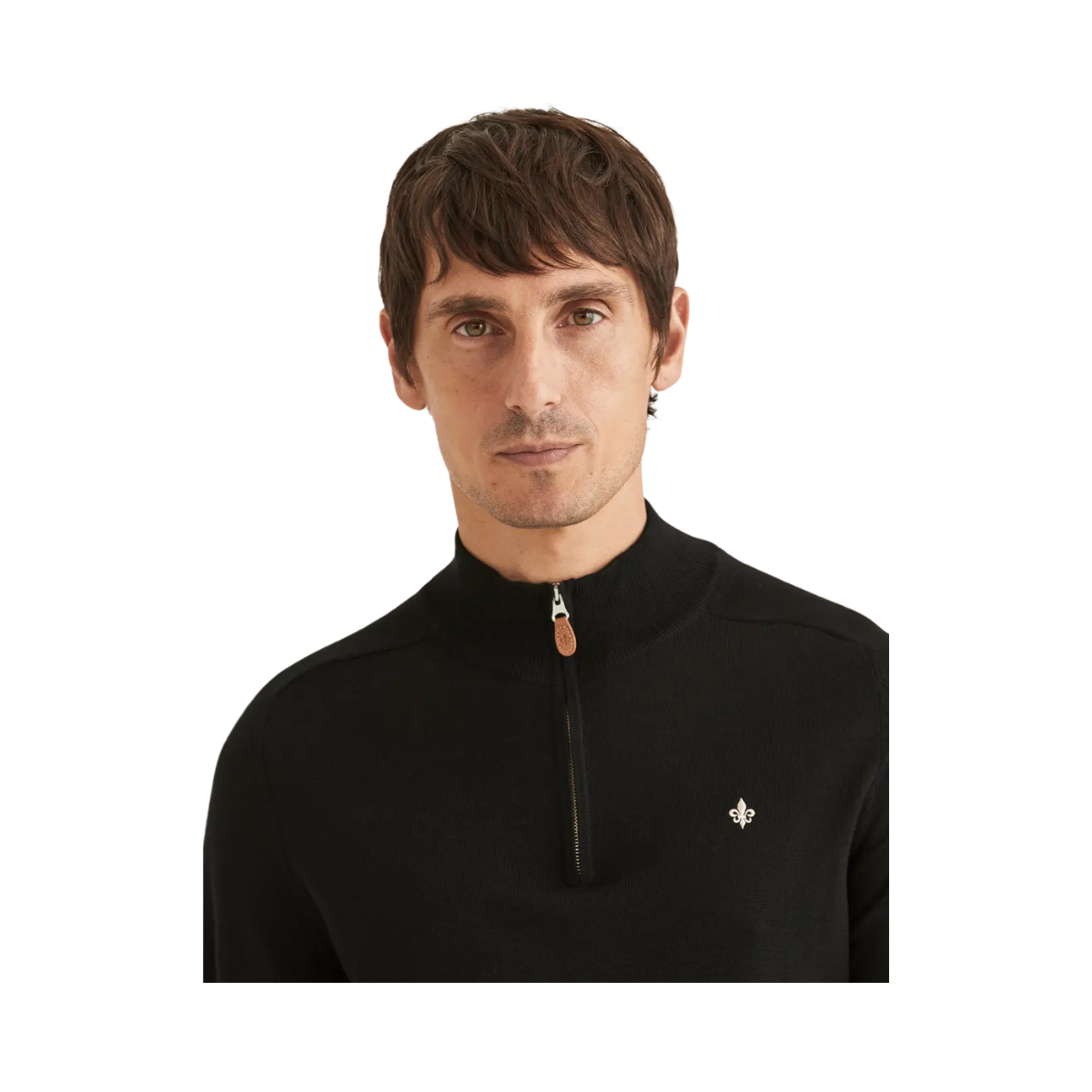 Merino John Zip - Black