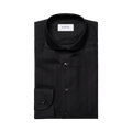 Herringbone Wrinkle Free Flannel Shirt - Black