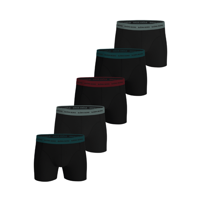 Cotton Stretch Boxer 5P - Black