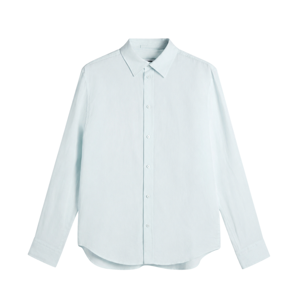 Zachary Clean Linen Shirt - Skywriting