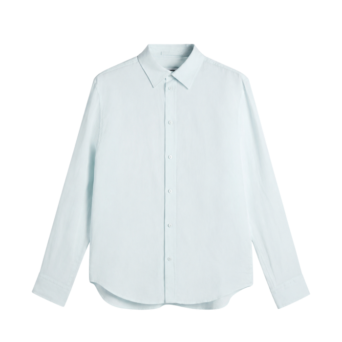 Zachary Clean Linen Shirt - Skywriting