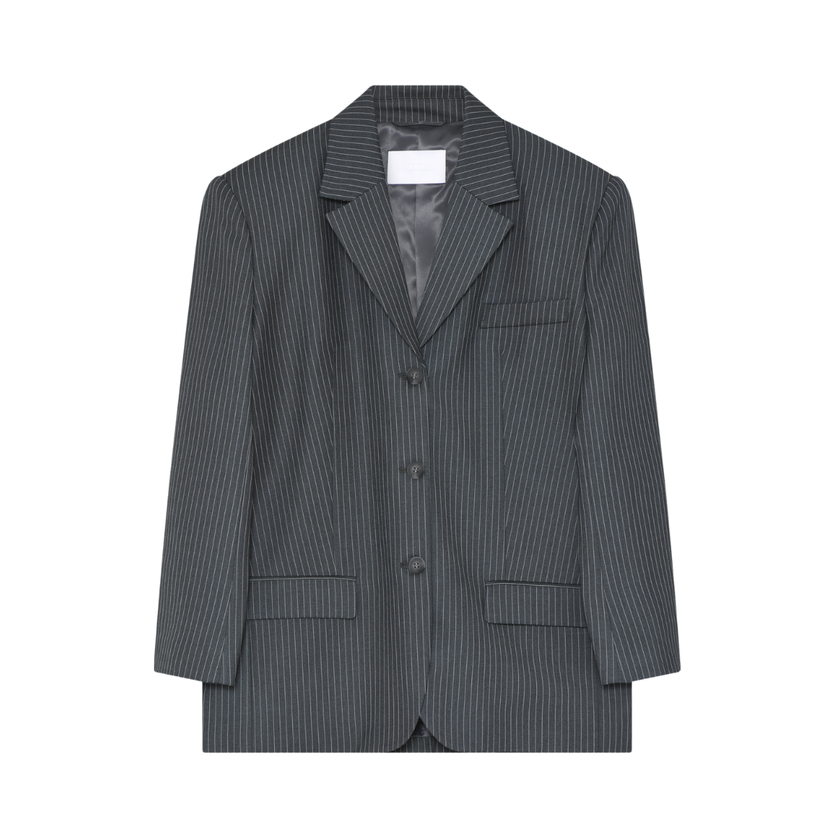 2ND Harry Pinstripes - Dark Grey Melange