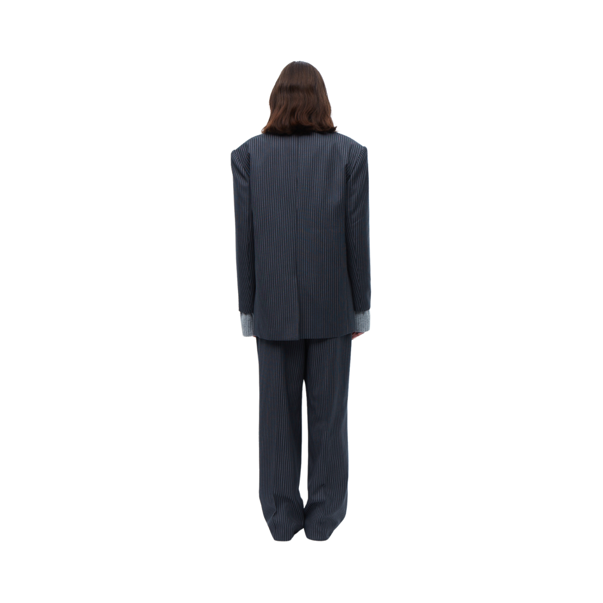 2ND Harry Pinstripes - Dark Grey Melange