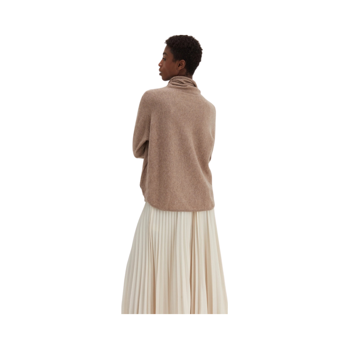 CURVED TURTLENECK - Brown