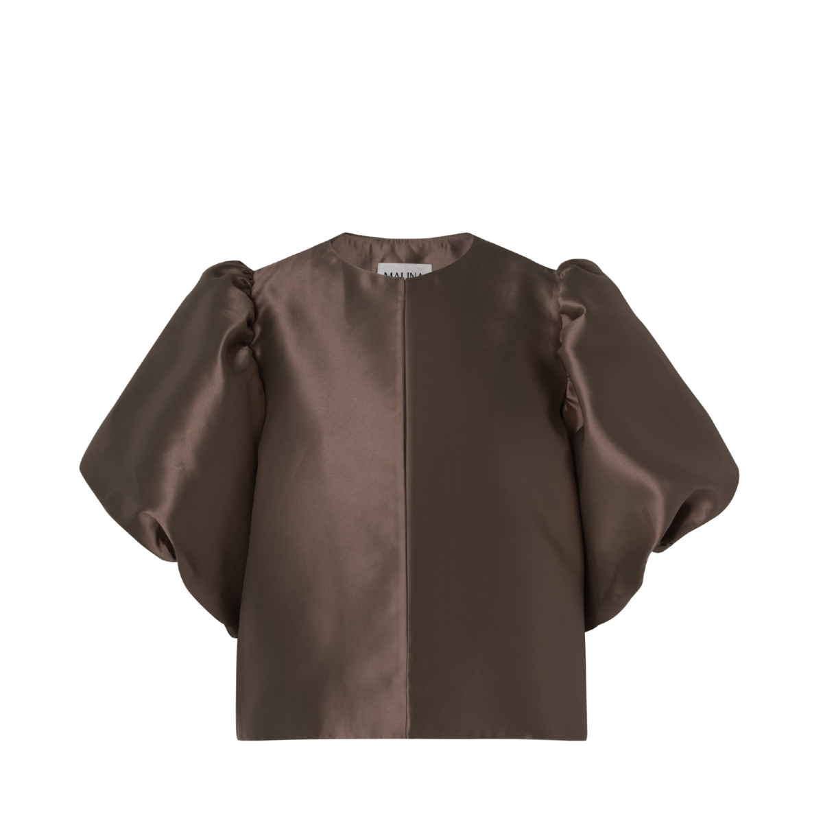 Cleo Pouf Sleeve Blouse - Brown