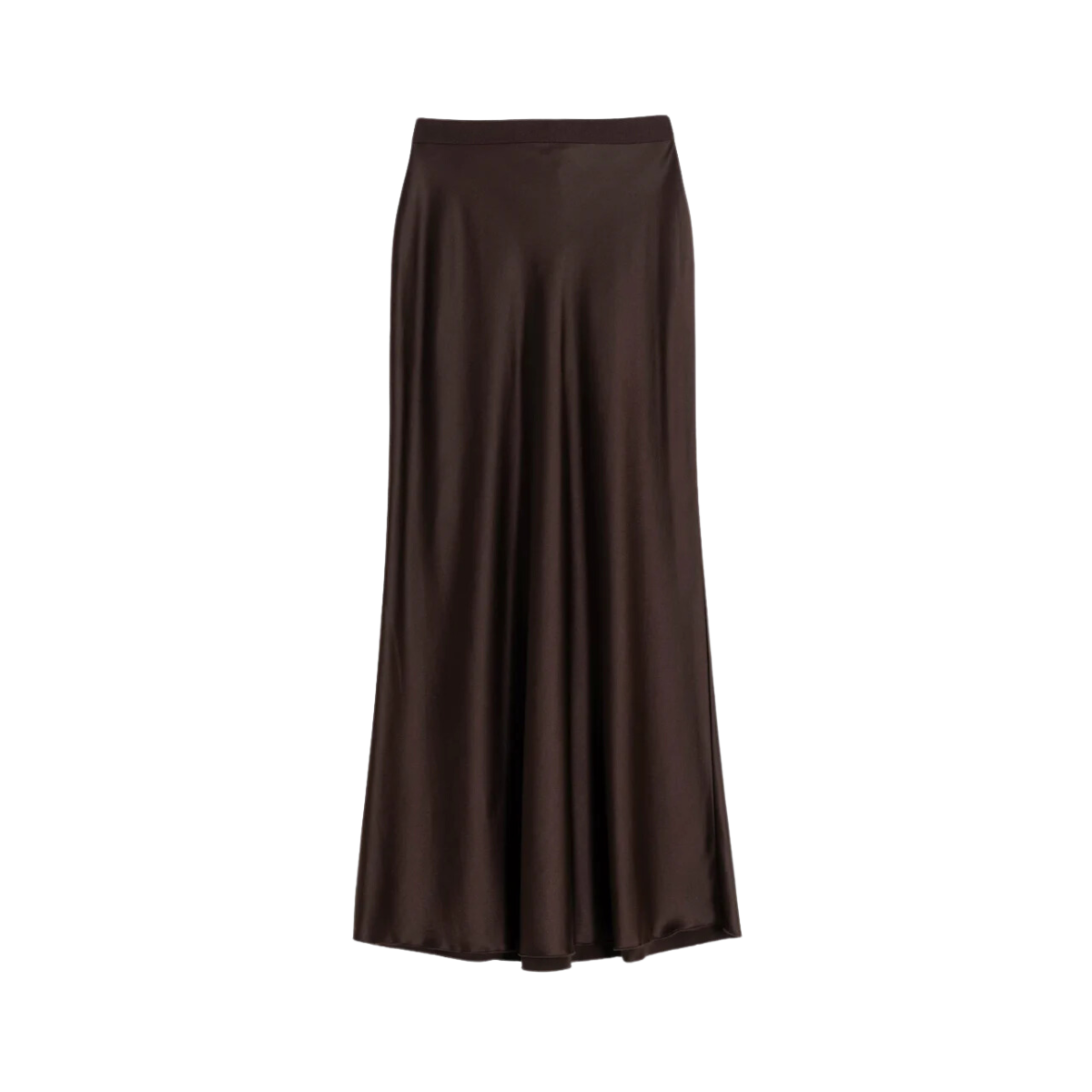 Hana Satin Skirt - Dark Brown