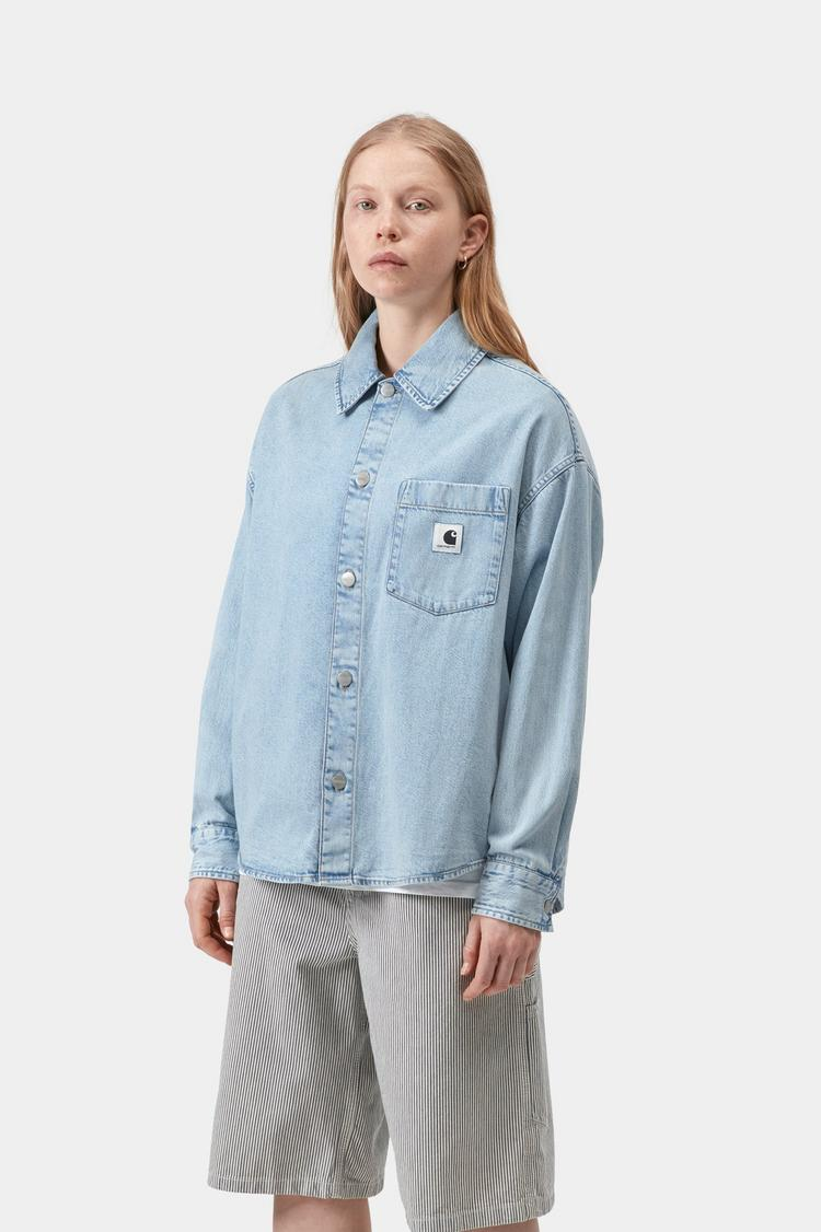 W' Alta Shirt Jac - Blue Stone Bleached